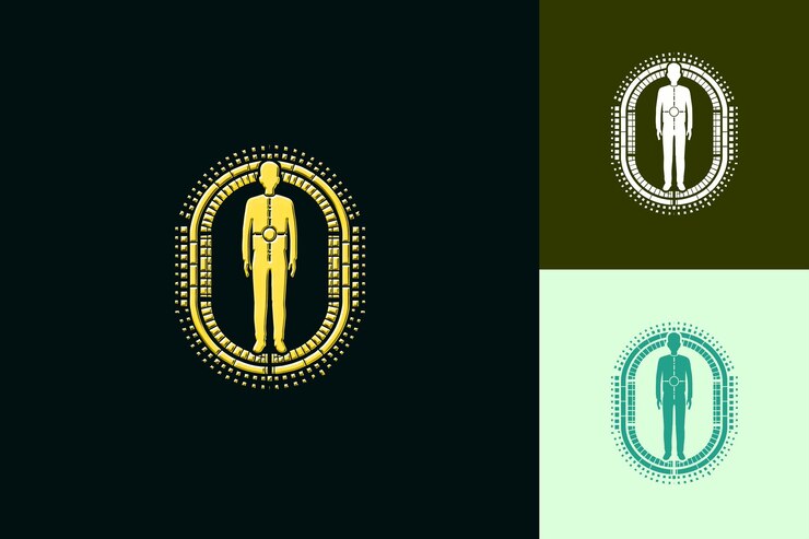 PSD png imagen de cuerpo entero del candidato con una postura colaborativa ico diseños abstractos icónicos aislados