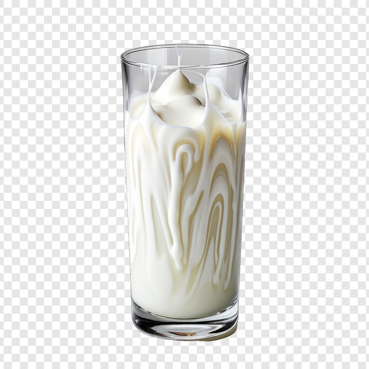 PSD png in stile latte isolato con sfondo bianco generativo ia