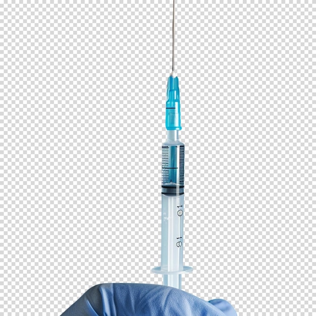 Png isolado da vacina com seringa equipamento médico em fundo transparente dia de vacinação