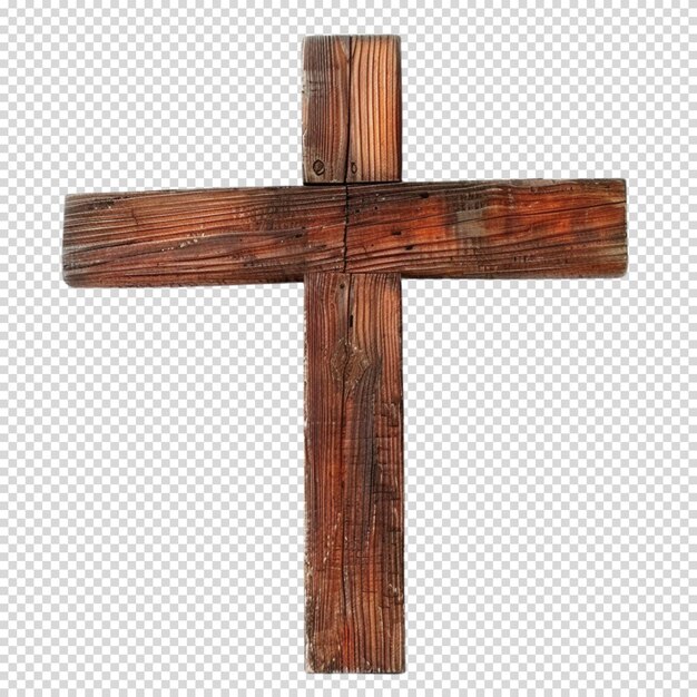 PSD png isolado de cruz crucificada símbolo religioso cristão em fundo transparente para a sexta-feira santa