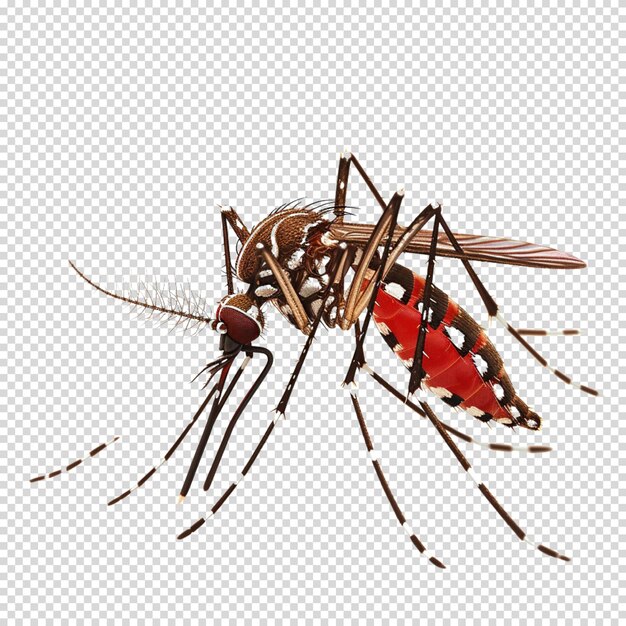 PSD png isolado de mosquito em fundo transparente para o dia da dengue