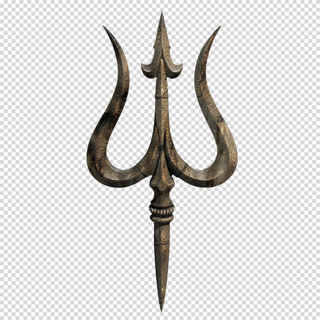 PSD png isolado de trishul em fundo transparente shivratri navratri festival hindu