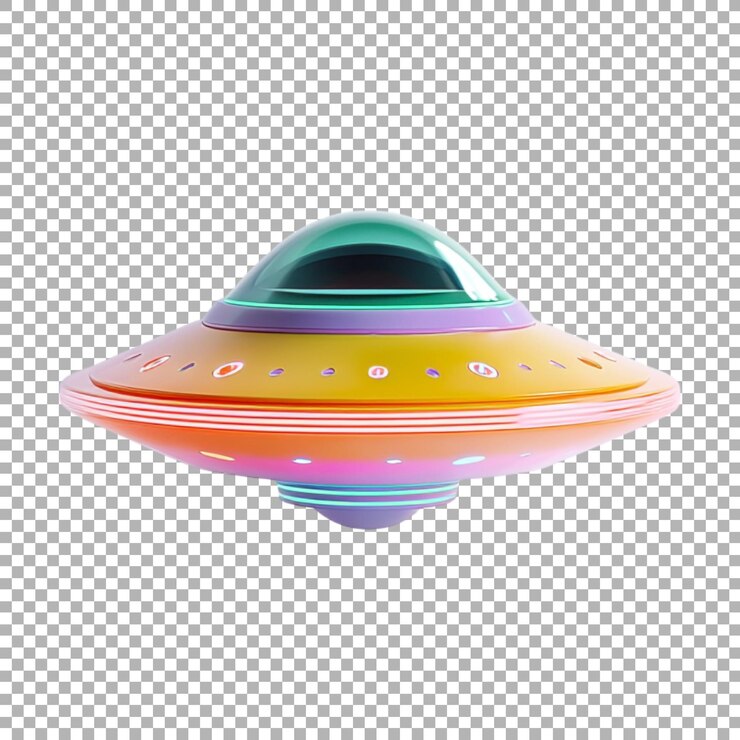 PSD png juguete ovni para bebés de alienígenas en fondo transparente generado por ai