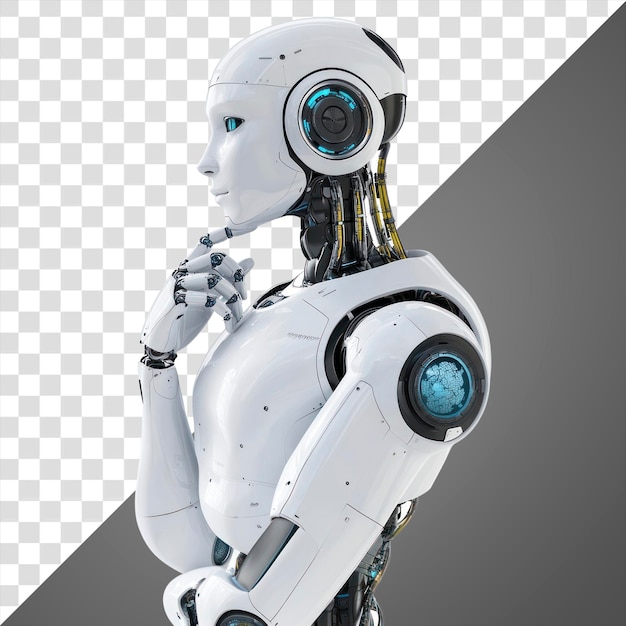 PNG KI Roboter denken technologische Intelligenz intelligenter