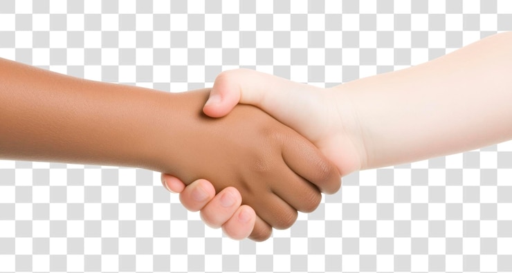 PSD png kid poignée de main diversité collaboration unité