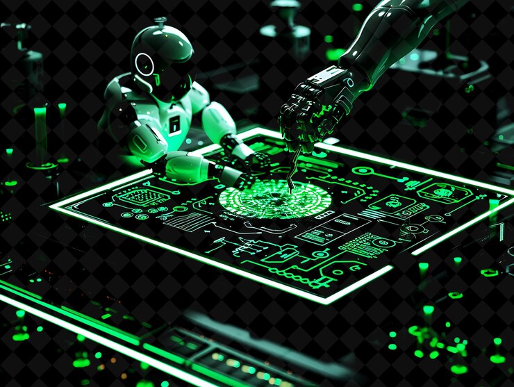 PSD png-kybernetisches laborrahmen mit cardano-symbol labor e y2k neonform auf dunklem hintergrund