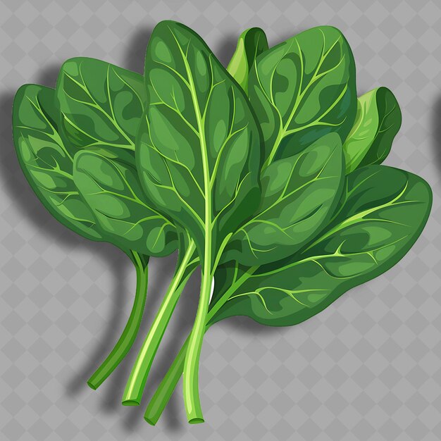 PSD png légumes à feuilles d'épinards à feuilles plates caractérisés par leurs légumes propres et frais isolés