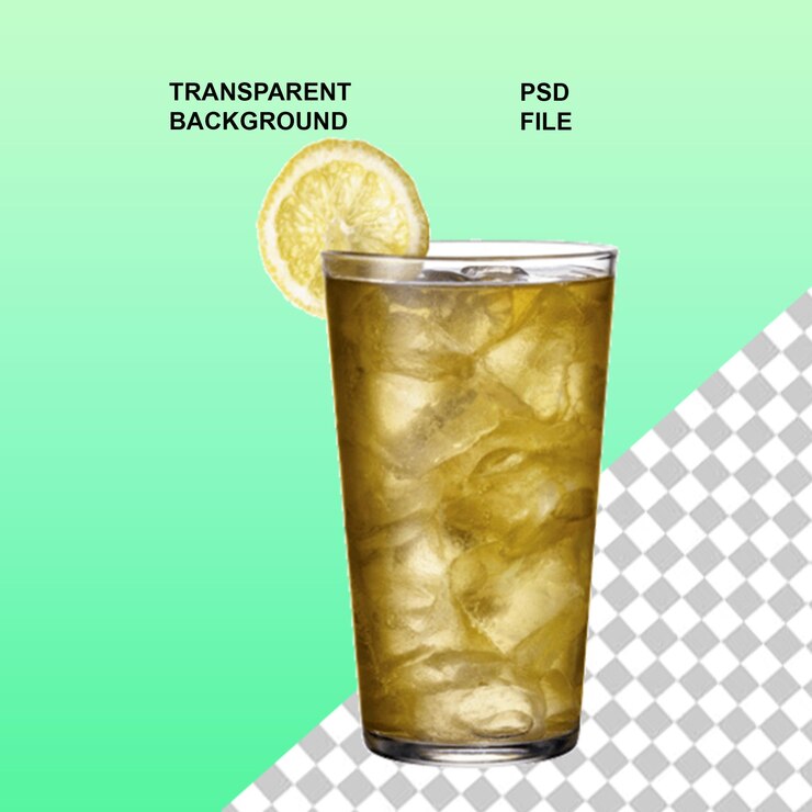 PSD png de limonada fresca en un fondo aislado transparente