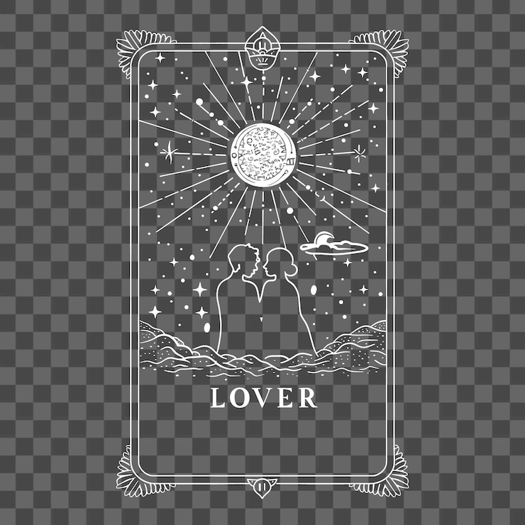 PSD png el logotipo del tarot del amante publicidad publicación pizarra