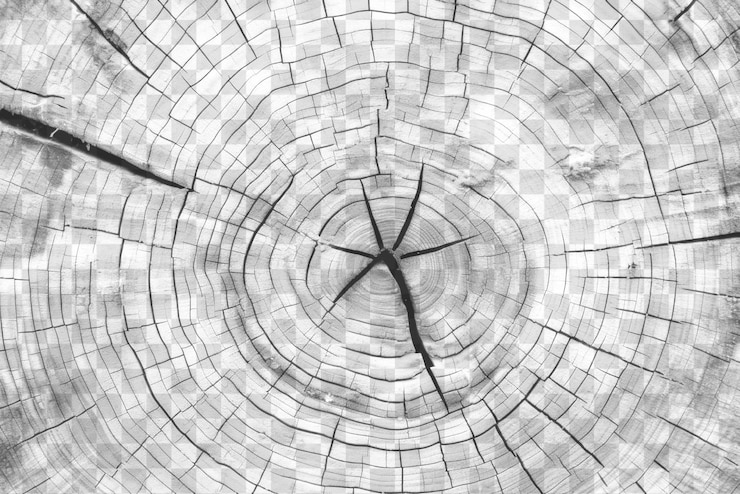 PSD png madera de fondo de anillo anual de roble