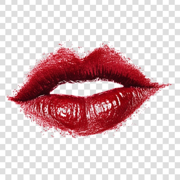 PNG Marque de baiser rouge sur le rouge à lèvres cosmétique