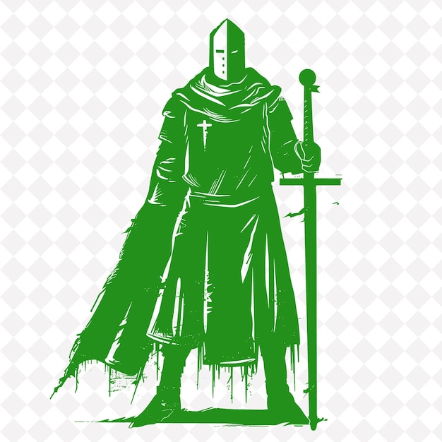 PSD png medieval voulge homem com um voulge com uma forma de personagem de guerreiro medieval expressi determinado