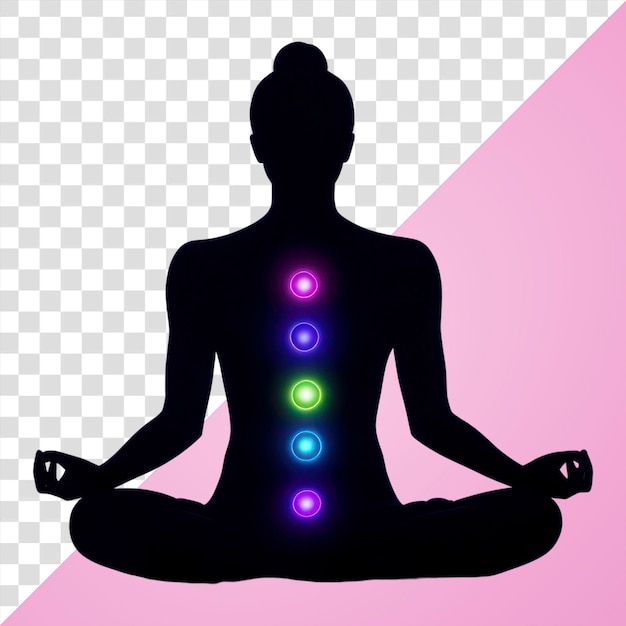 PNG Meditation with chakras meditation background purple