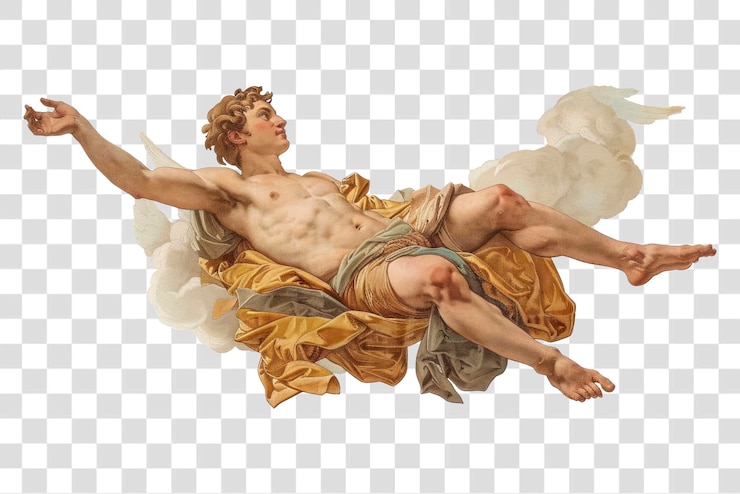 PSD png menschliche kunst-hintergrundmalerei