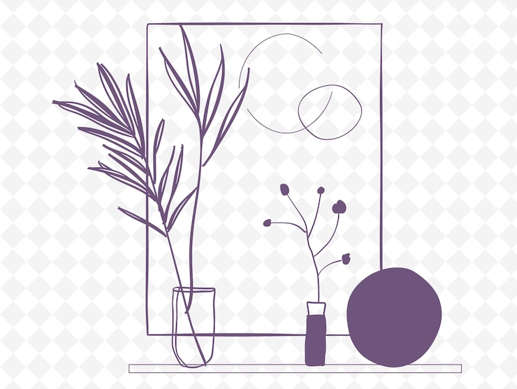 PSD png minimalist frame art com formas geométricas abstratas border f ilustração frame art decorative