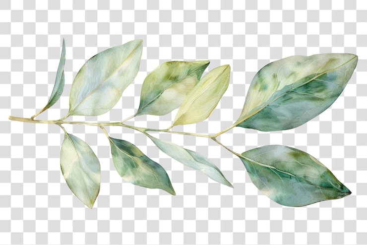 PSD png mistletoe lascia l'illustrazione artistica delle foglie