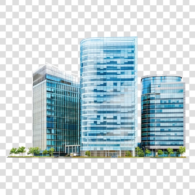 PNG Moderne Glas-Wolkenkratzer-Architektur-Design
