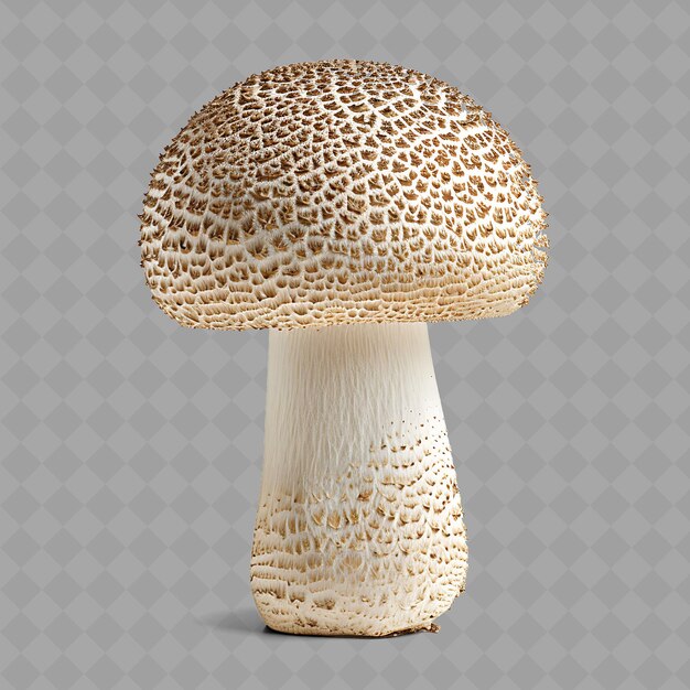 PSD png mushroom fungi vegetable round cap caracterizado por sus verduras frescas aisladas blancas