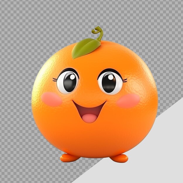 Png naranja aislado en un fondo transparente