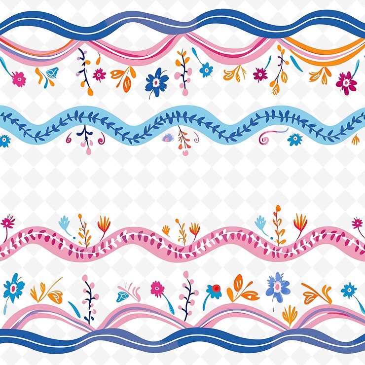 PSD png nature collage frames diseños de fondo limpio con flores de animales y elementos de arte de líneas