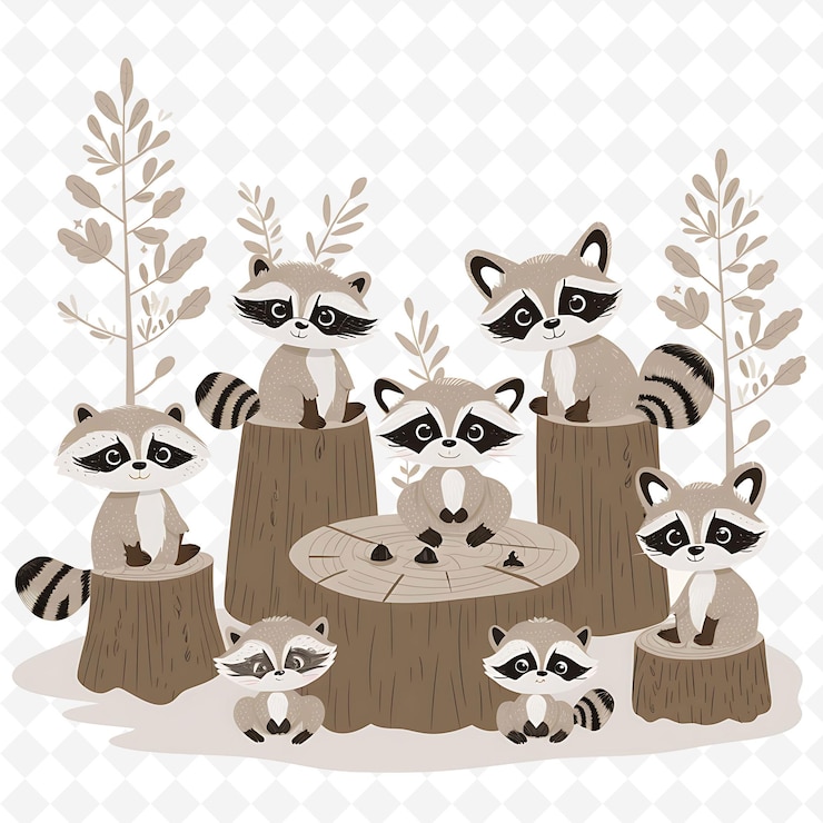 PSD png nature collage frames diseños de fondo limpio con flores de animales y elementos de arte de líneas
