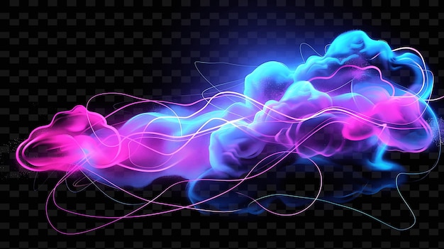 PSD png neon cloud tape decal mit wolkendesigns und neonfarben cl creative neon y2k shape decorativeo