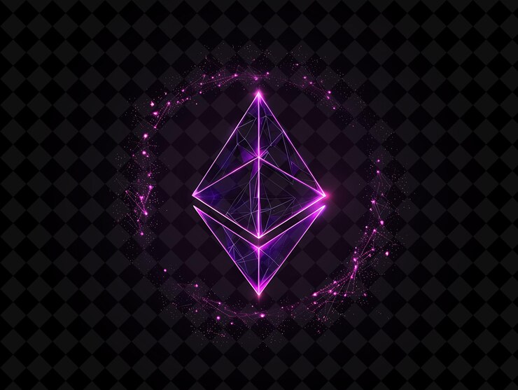 PSD png neon constellation frame design con ethereum e constellat y2k forma di neon su sfondo scuro