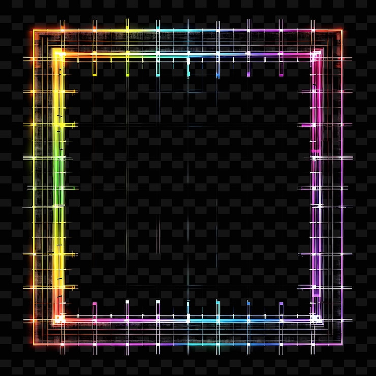 PSD png neon light of led backgrounds luminous designs for cyber signboard and light decor art
