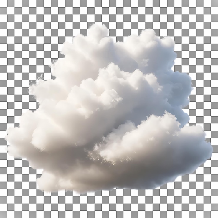 PSD png en la nube con fondo transparente