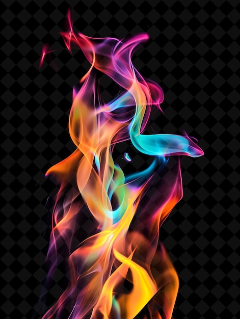 PSD png oil slick fire mit iridescenten und mehrfarbigen flammen erzeugt neon-textur-effekt y2k-kollektion