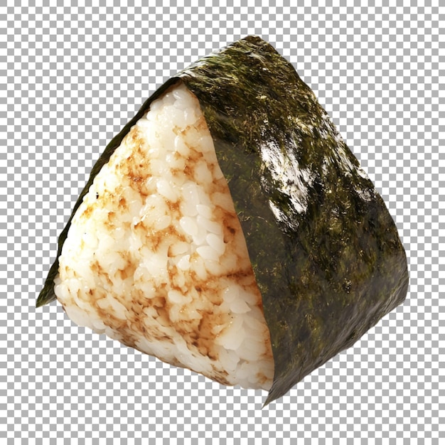PNG Onigiri en un fondo transparente generado por Ai