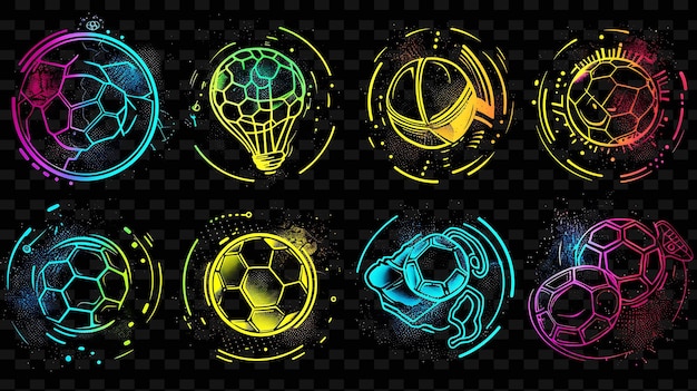 Png oval decal mit emblemen von sportmannschaften und mit radiant en creative neon y2k form dekorativee