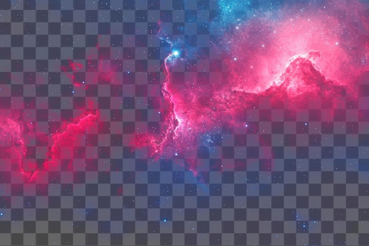 PSD png papel de parede colorido galáxia nebulosa espaço fundo