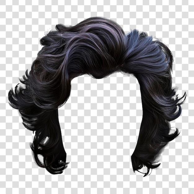 PNG parrucca ultrarealista per uomini capelli acconciatura elegante