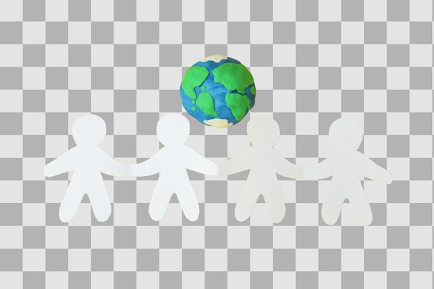 PNG Pianeta del giorno della popolazione con testo isolato su sfondo bianco