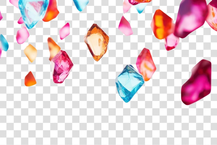 PSD png piedras preciosas fondos cristal de joyería