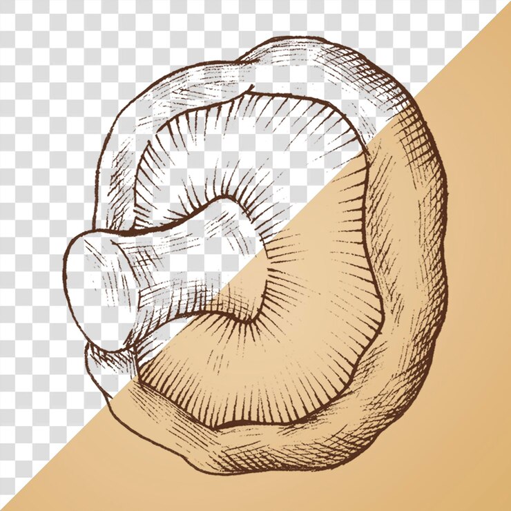 PSD png-pilzillustration collageelement durchsichtiger hintergrund