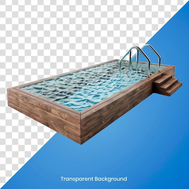 PNG Piscine moderne en bois au-dessus du sol
