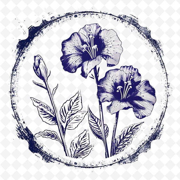 Png premium aquarela flower stamps designs artísticos para projetos criativos clipart e tatuagem