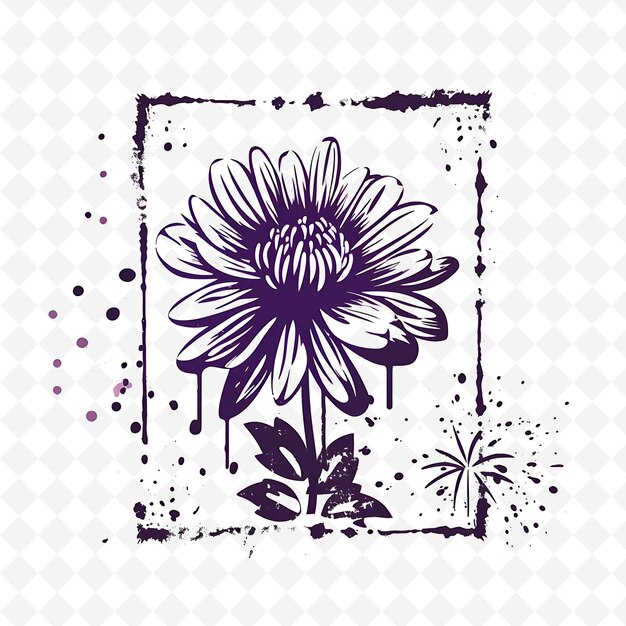 PSD png premium aquarela flower stamps designs artísticos para projetos criativos clipart e tatuagem