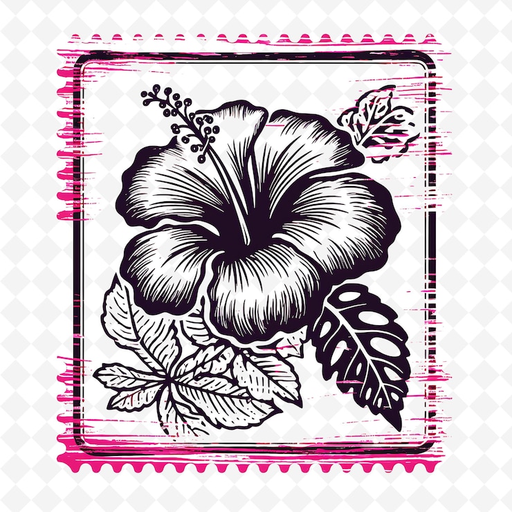 PSD png premium aquarela flower stamps designs artísticos para projetos criativos clipart e tatuagem