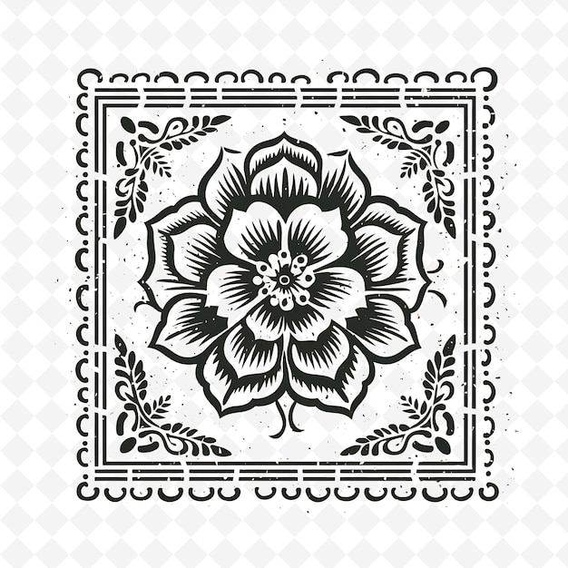 PSD png premium aquarell blumen briefmarken künstlerische designs für kreative projekte clipart und tattoo