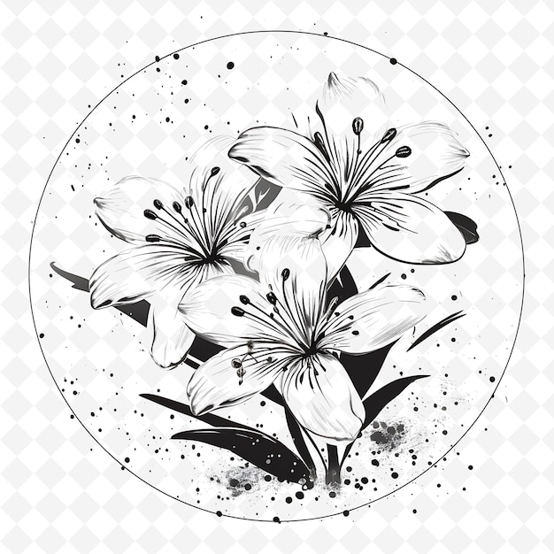 PSD png premium aquarell blumen briefmarken künstlerische designs für kreative projekte clipart und tattoo