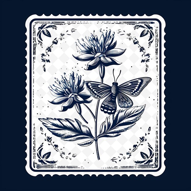 PSD png premium aquarell blumen briefmarken künstlerische designs für kreative projekte clipart und tattoo