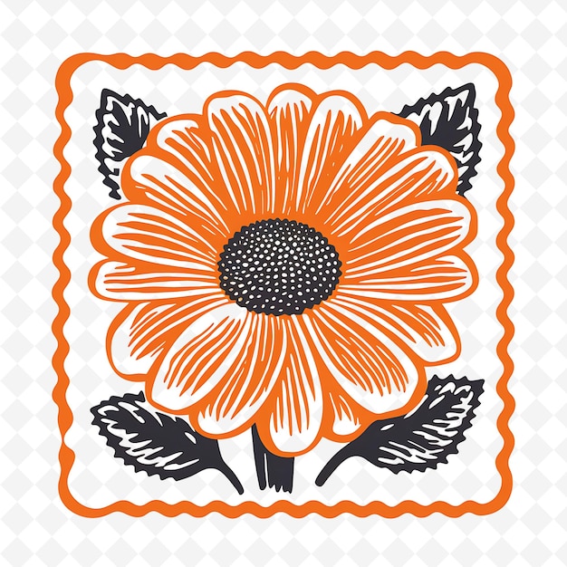 PSD png premium aquarelle flower stamps des dessins artistiques pour des projets créatifs clipart et tatouage