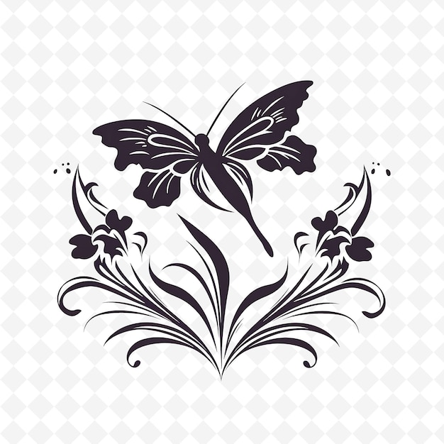 PSD png premium aquarelle flower stamps des dessins artistiques pour des projets créatifs clipart et tatouage