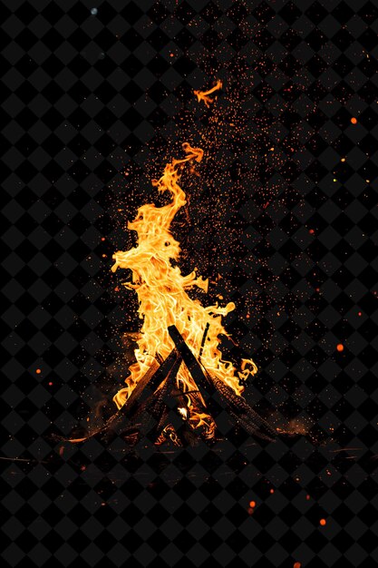 Png Primitive Roaring Tribal Fire Avec Un Effet De Texture Au Néon Rouge Et Jaune Terreux Collection Y2k