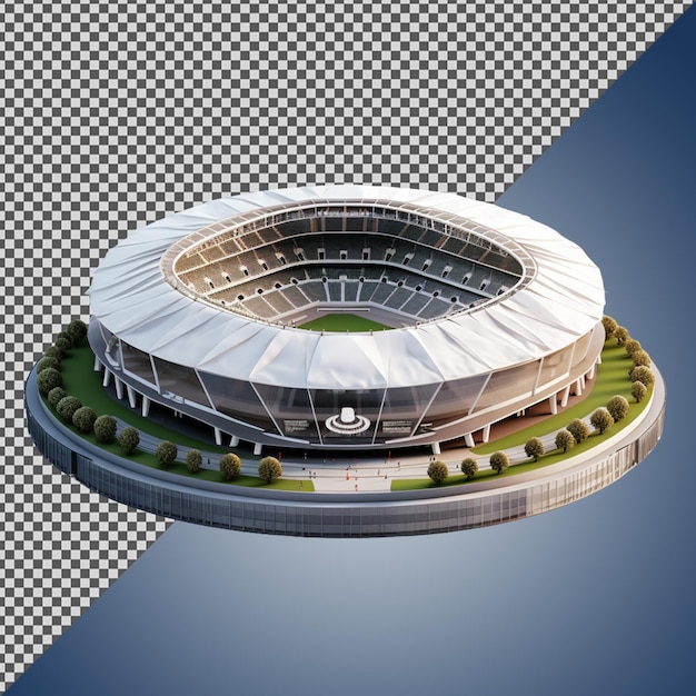 PSD png psd 3d fußballstadion isoliert auf einem transparenten hintergrund