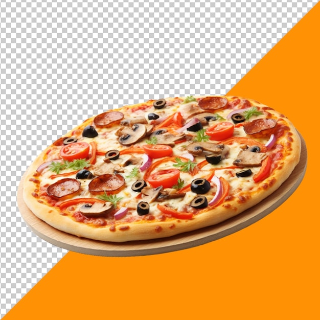 Png Et Psd Delicious Pizza Sur Un Fond Transparent