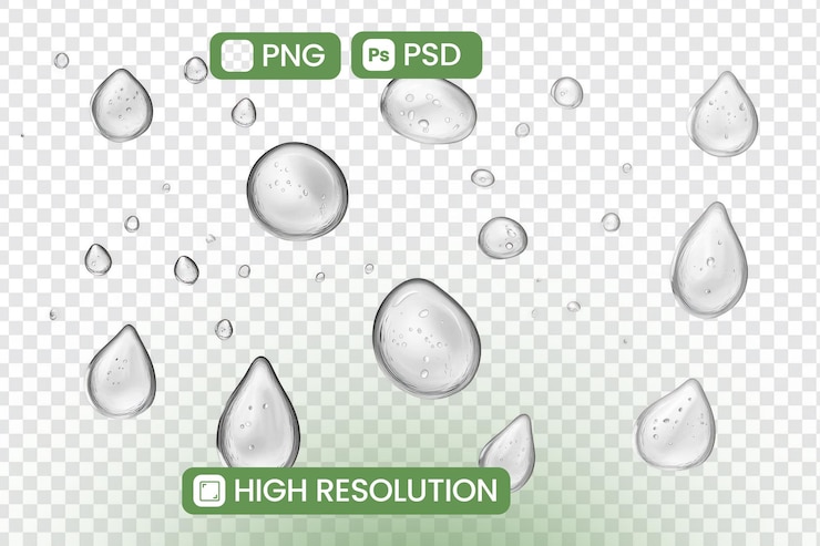 PSD png et psd à haute résolution gouttes d'eau arrière-plan transparent texture liquide réaliste parfait pour les projets de conception vitrine visuels époustouflants élevez le travail créatif avec cette ressource